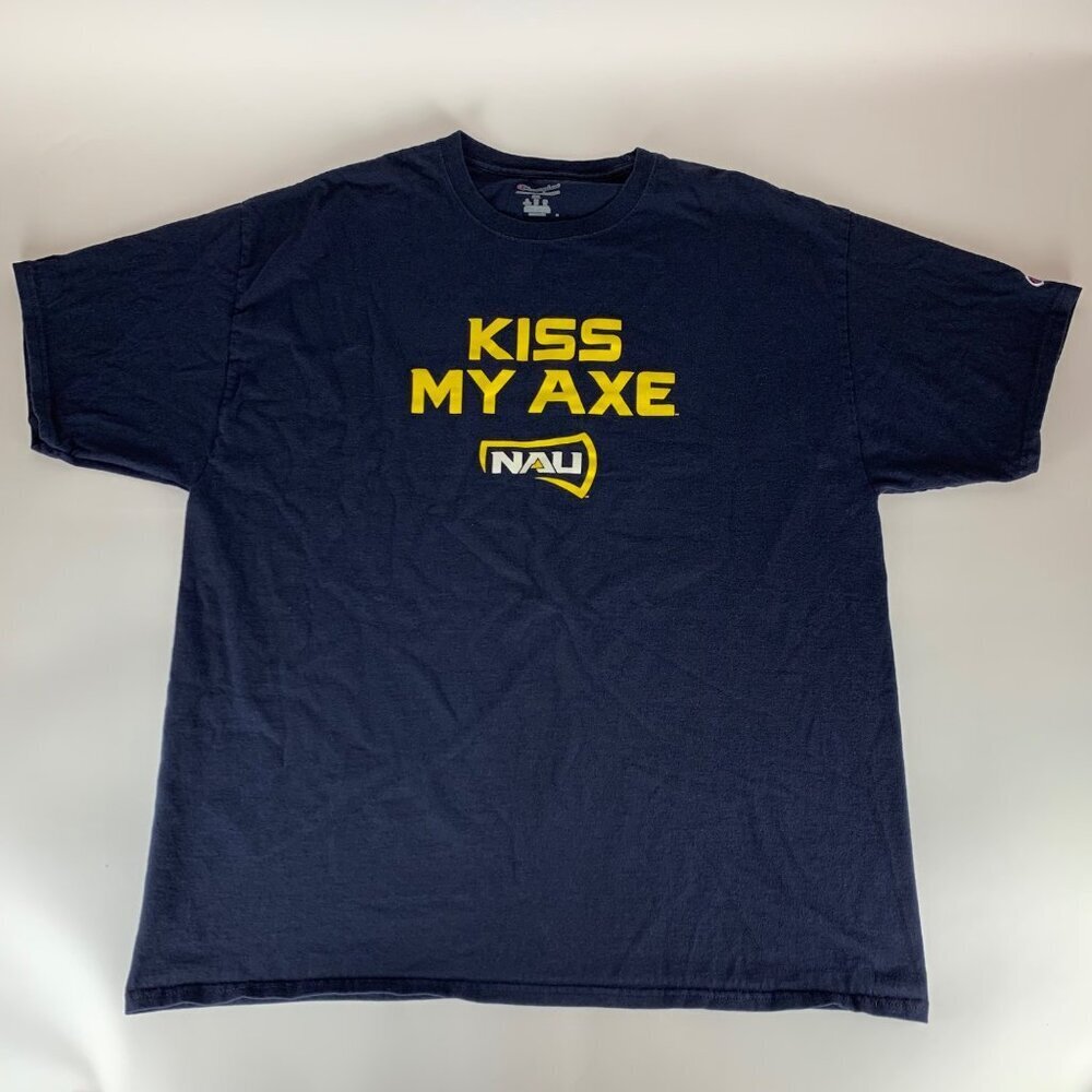 Northern Arizona Lumberjacks Champion Kiss My Axe Short Sleeve Shirt Mens 2XL